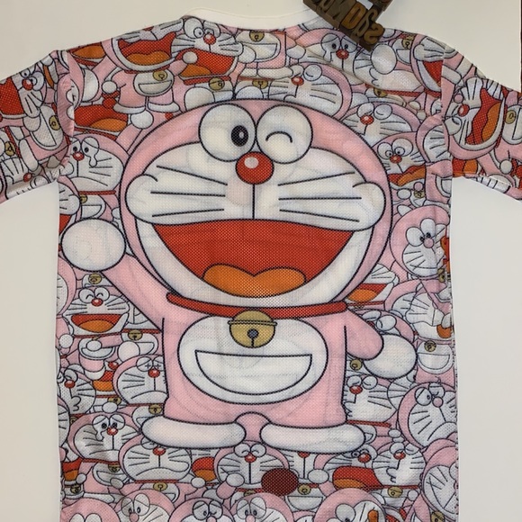 RARE SO SO BASE DORAEMON Women’s Mesh T-Shirt - Picture 6 of 12
